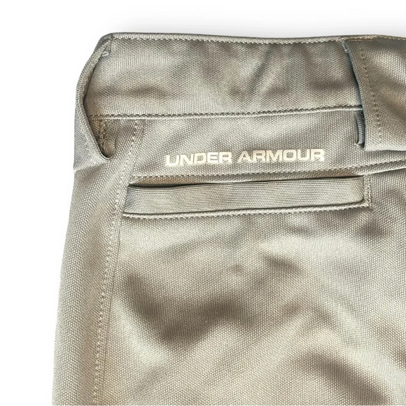 Under Armour Youth Medium Baseball Pants Gray Elastic Hem HeatGear - Picture 6 of 10